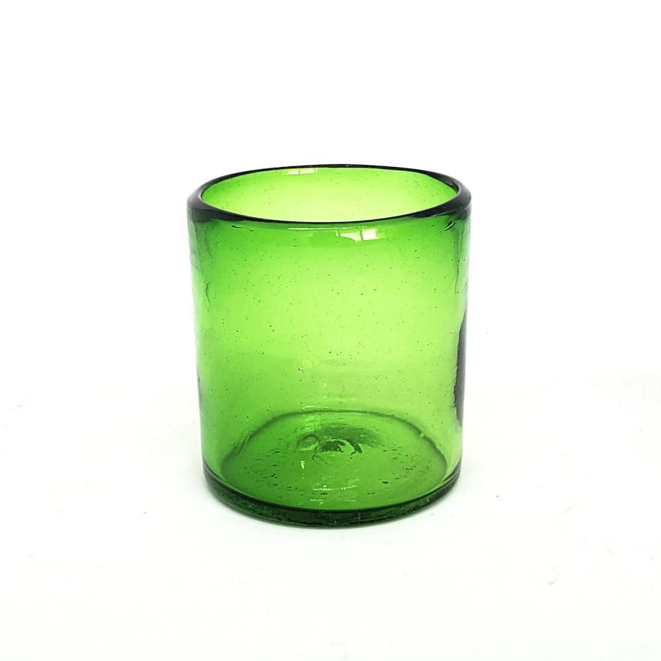 Sale Items / Solid Emerald Green 9 oz Short Tumblers (set of 6) / Enhance your favorite drink with these colorful handcrafted glasses.